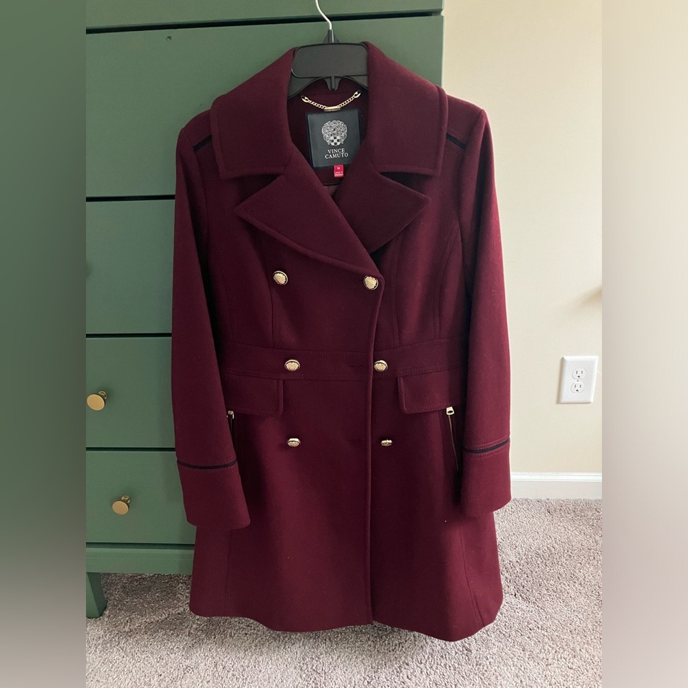 Vine Camuto double breasted wool blend coat size M